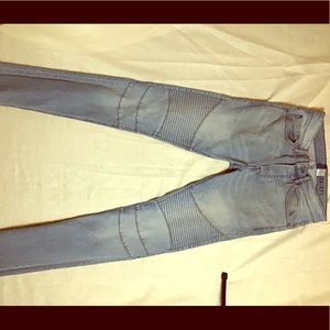 Moto biker skinny jeans